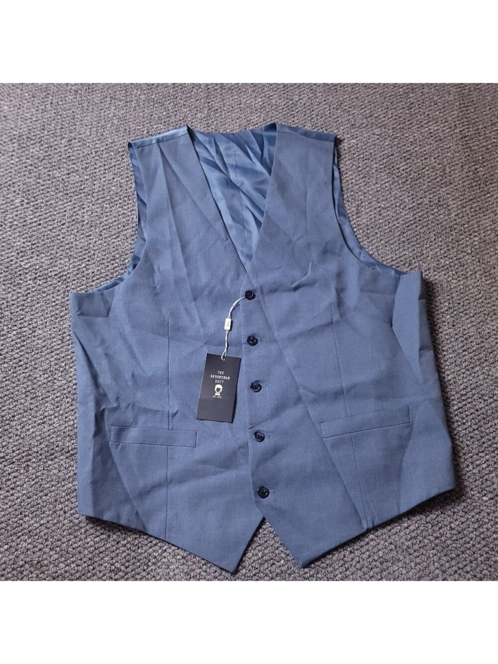 The Groomsman Suit Vest Mens 44 Tall Light Blue Formal Supply Dress Wedding Shop